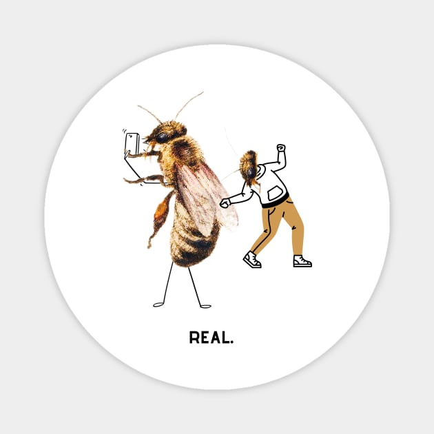 Bee Real. Magnet by Falkistent